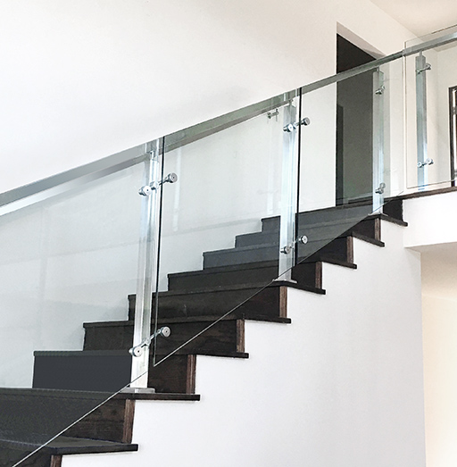 Glass Railings with Posts by LA Railings