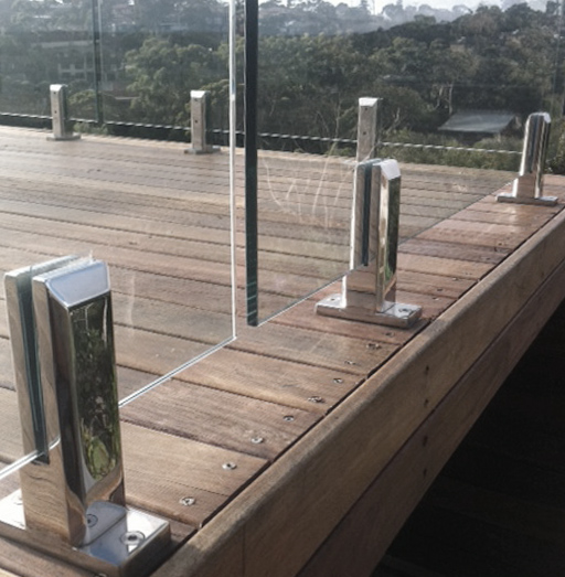 Glass Railings with Spigots by LA Railings