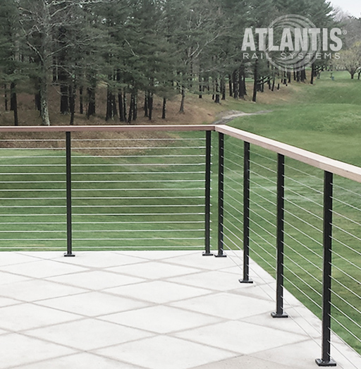 Steel Cable Railings with Wood Accents by LA Railings