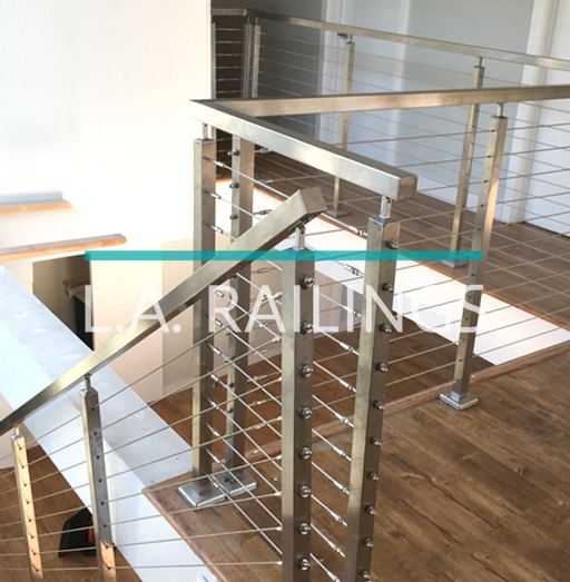 Long Beach - Residential - An all stainless steel cable railing installation by LA Railings