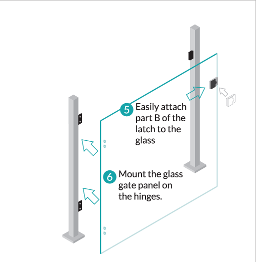Modern Glass Gate installation by LA Railings