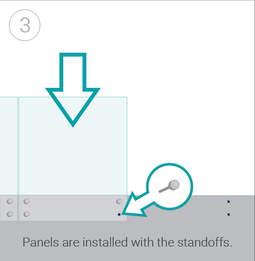 Standoff installation by LA Railings