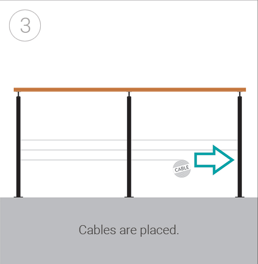 Steel Cable Railings with Wood Accents installation by LA Railings