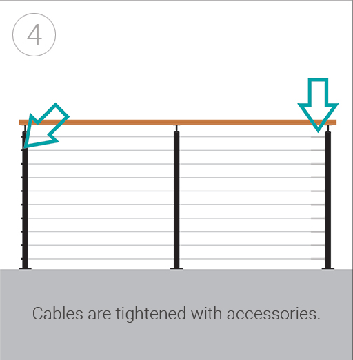 Steel Cable Railings with Wood Accents installation by LA Railings