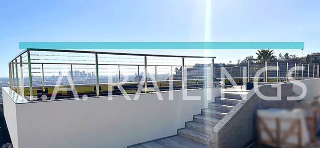 Hollywood Hills railing installation by LA Railings