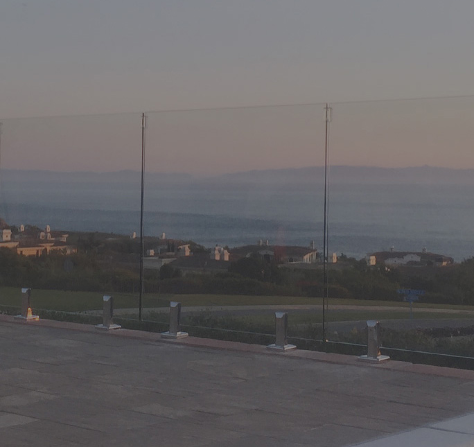 Glass Railings with Spigots by LA Railings