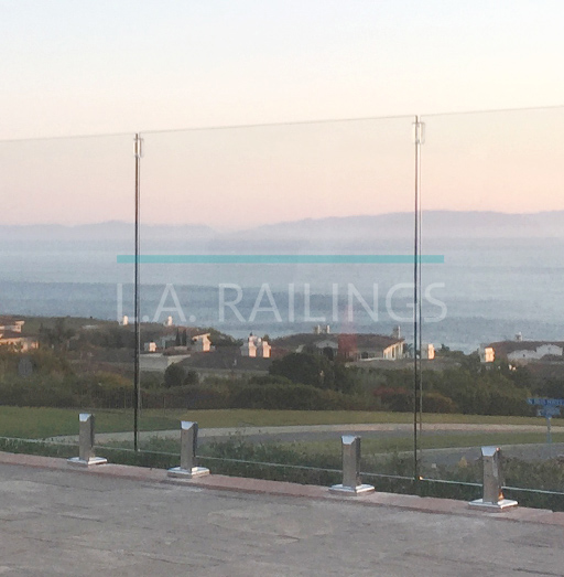 Glass Railings with Spigots by LA Railings