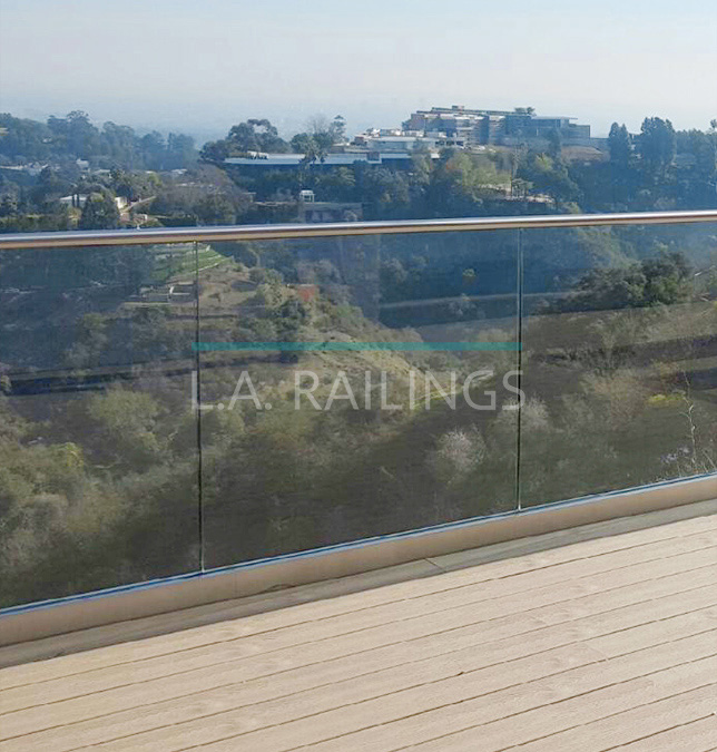 Glass Railings with U-Channel by LA Railings