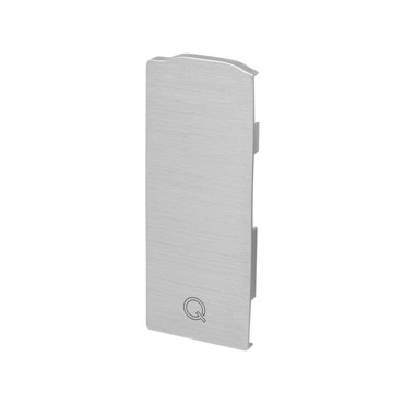 Anodized Aluminum End Cap for Side-Mount or Fascia-Mount Slim Base Shoe Track - Right Side