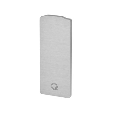 Anodized Aluminum End Cap for Top-Mount Slim Base Shoe Track - for Flat Areas
