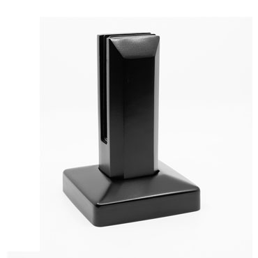 2205 Duplex Stainless Steel Top-Mount Glass Clamp for Glass Railing - Spigot - Powder-coated in Black